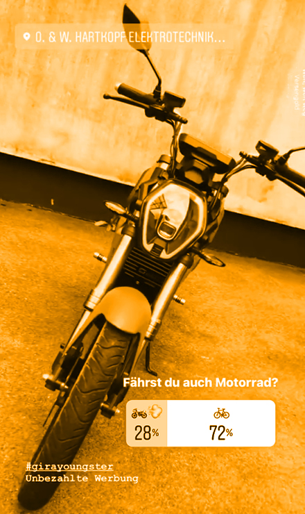 Abstimmung Motorrad fahren